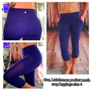 Lululemon EUC mesh HR Everlux ascending capri